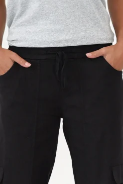 Pants<Willow Tree Colette Black Linen Blend Stretch Pant