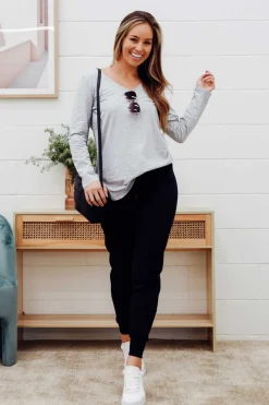 Pants<Betty Basics Collins Black Tie Waist Jogger Pant