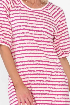 Cotton Dresses<One Ten Willow Colorado Pink Stripe Cotton Maxi Dress