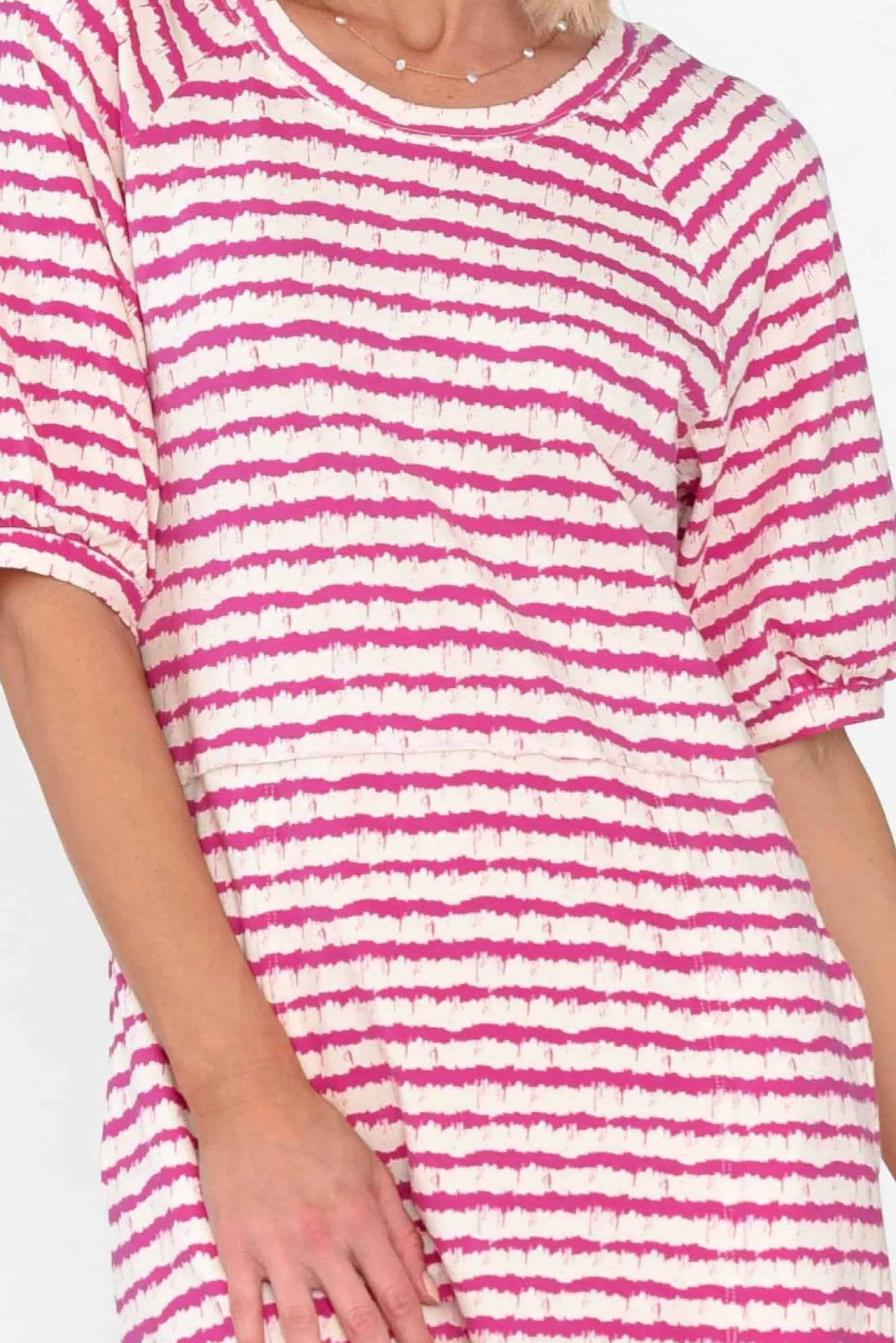 Cotton Dresses<One Ten Willow Colorado Pink Stripe Cotton Maxi Dress
