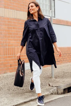 Cotton Tops<Tirelli Colson Navy Cotton Tunic