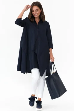 Cotton Tops<Tirelli Colson Navy Cotton Tunic