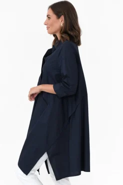 Cotton Tops<Tirelli Colson Navy Cotton Tunic