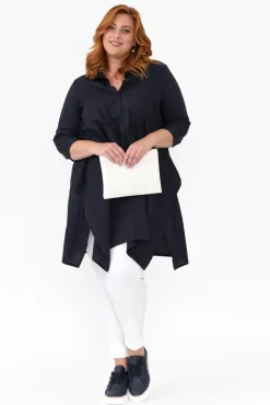 Cotton Tops<Tirelli Colson Navy Cotton Tunic