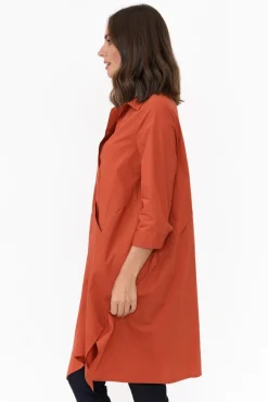 Cotton Tops<Tirelli Colson Rust Cotton Tunic