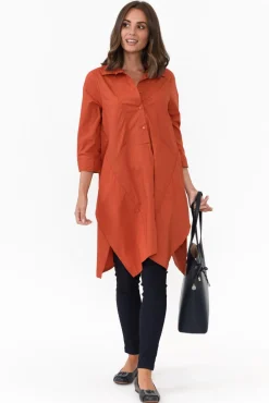 Cotton Tops<Tirelli Colson Rust Cotton Tunic