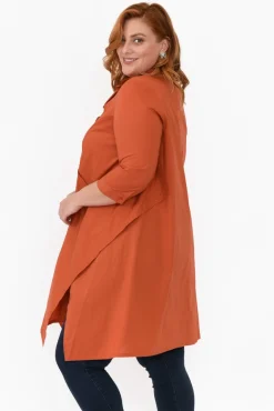 Cotton Tops<Tirelli Colson Rust Cotton Tunic