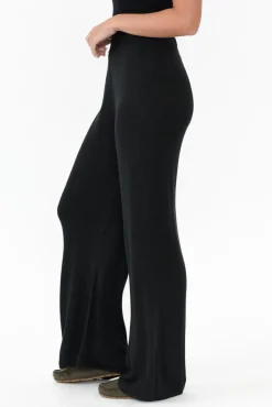 Pants<La Strada Connor Black Modal Blend Knit Pant