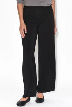 Pants<Bamboo Body Cory Black Bamboo Wide Leg Pant