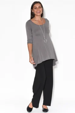 Pants<Bamboo Body Cory Black Bamboo Wide Leg Pant