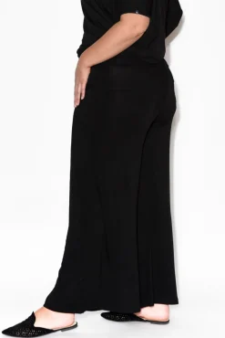 Pants<Bamboo Body Cory Black Bamboo Wide Leg Pant