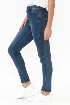 Jeans<Cafe Latte Courtney Dark Denim Stretch Jean