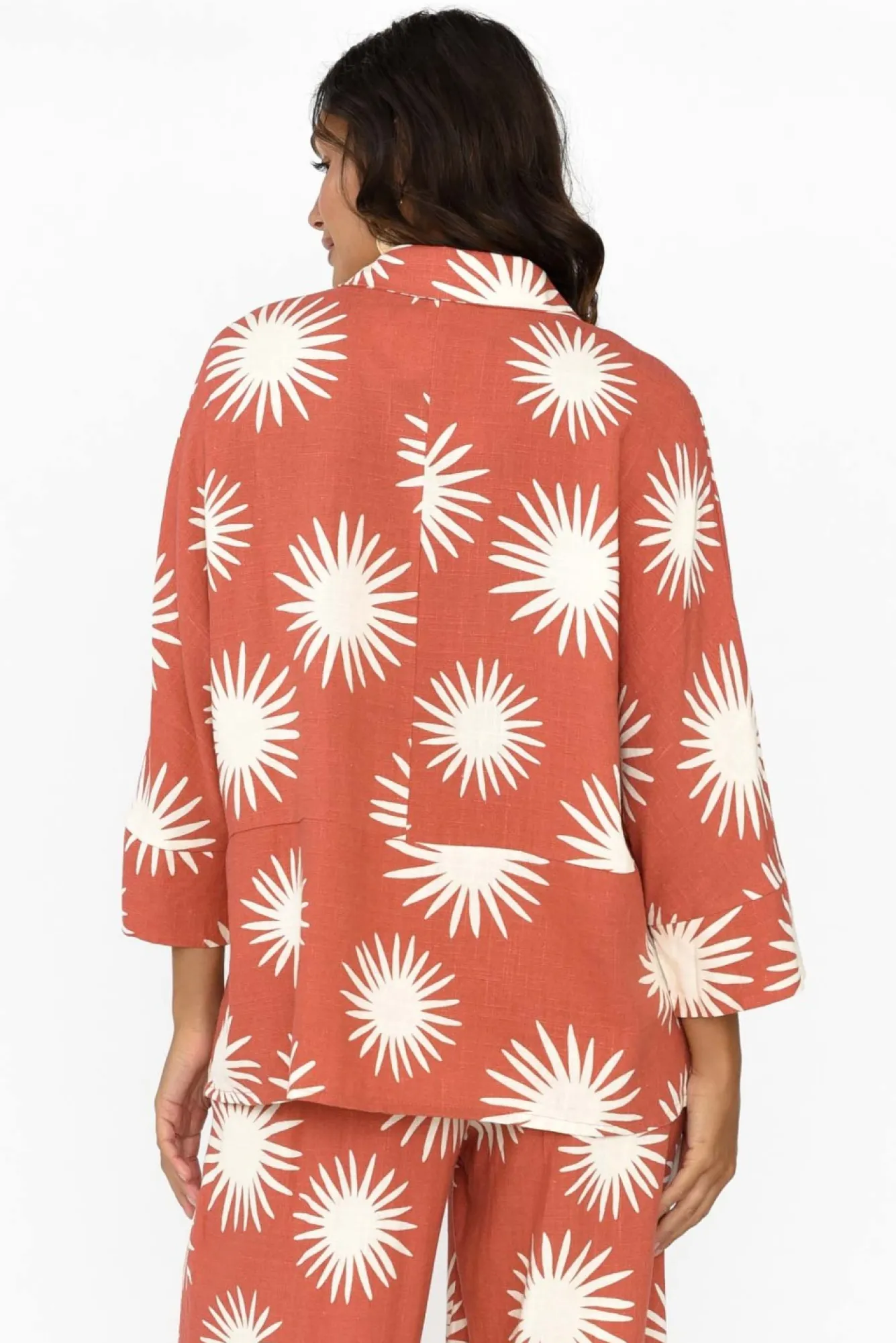 Shirts<Label Of Love Cresta Rust Flower Shirt