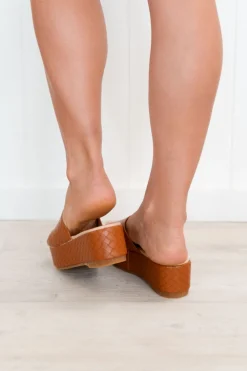 Heeled Sandals<Beaute Fashion Dallas Tan Platform Slide