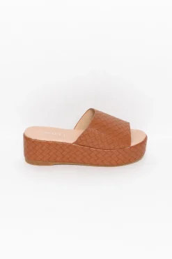Heeled Sandals<Beaute Fashion Dallas Tan Platform Slide