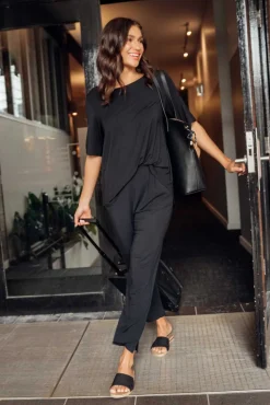 Pants<Tani Dana Black Micro Modal Pant