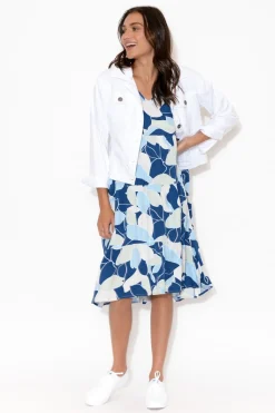 Jackets<Cafe Latte Danielle White Stretch Jean Jacket