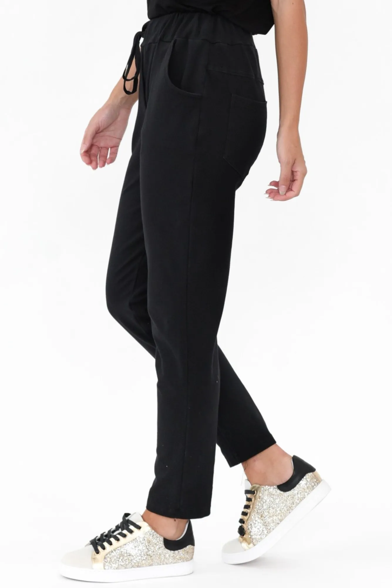 Pants<Cali and Co Darius Black Star Cotton Stretch Pant