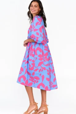 Cotton Dresses<Foil Darla Vivid Leaf Cotton Poplin Dress