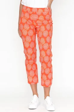 Pants<Foil Demi Orange Spot Cotton Blend Pant