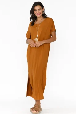 Bamboo Dresses<Pq Dempsey Mocha Bamboo Midi Dress