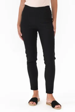 Pants<Willow Tree Dixon Black Cotton Stretch Pant