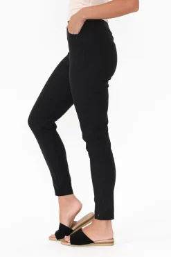 Pants<Willow Tree Dixon Black Cotton Stretch Pant
