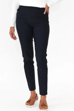 Pants<Willow Tree Dixon Navy Cotton Stretch Pant