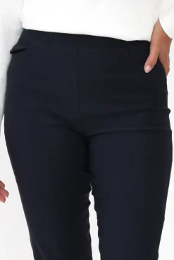 Pants<Willow Tree Dixon Navy Cotton Stretch Pant