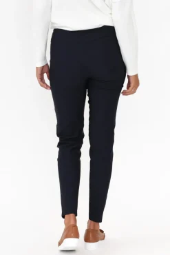 Pants<Willow Tree Dixon Navy Cotton Stretch Pant
