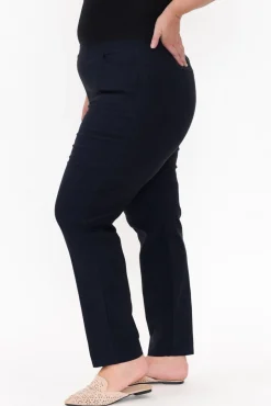 Pants<Willow Tree Dixon Navy Cotton Stretch Pant