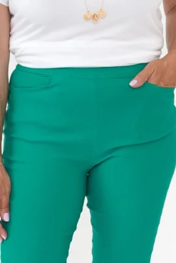 Pants<Willow Tree Dixon Teal Cotton Stretch Pant