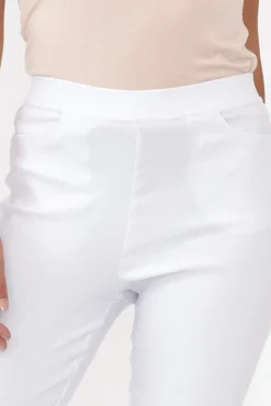 Pants<Willow Tree Dixon White Cotton Stretch Pant