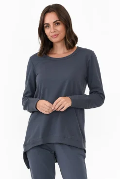 Cotton Tops<Betty Basics Dolly Blue Cotton Jumper