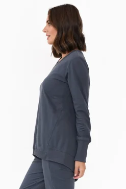 Cotton Tops<Betty Basics Dolly Blue Cotton Jumper