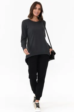 Jumpers<Betty Basics Dolly Charcoal Cotton Jumper