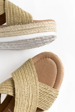 Heeled Sandals<Alfie and Evie Donovan Tan Cross Over Slide