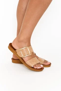 Slides<Los Cabos Doti Camel Buckle Slide