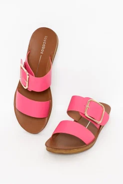 Slides<Los Cabos Doti Hot Pink Buckle Slide