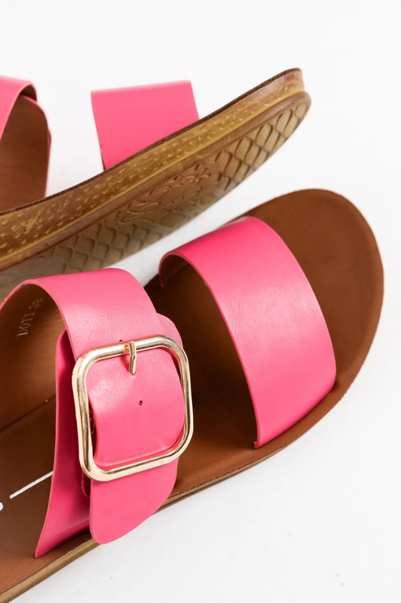 Slides<Los Cabos Doti Hot Pink Buckle Slide