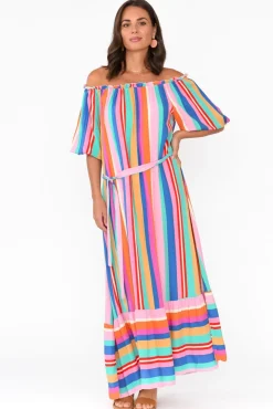 Maxi Dresses<Label of Love Dove Multi Stripe Maxi Dress