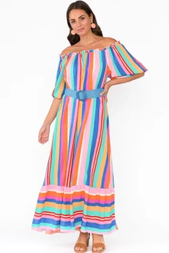 Maxi Dresses<Label of Love Dove Multi Stripe Maxi Dress