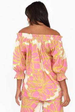 Linen Tops<Foil Drew Pink Lotus Linen Top