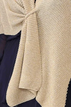Ponchos<La Strada Dublin Gold Metallic Wrap
