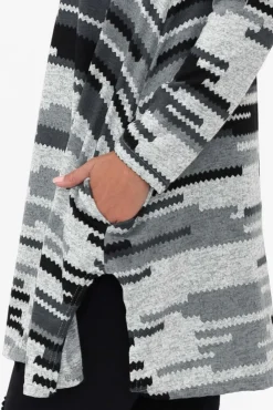 Tunic Tops<Hourglass Dylan Grey Geo Knit Tunic