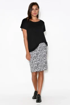 Sleeved Tops<Bamboo Body Eadie Black Bamboo Top