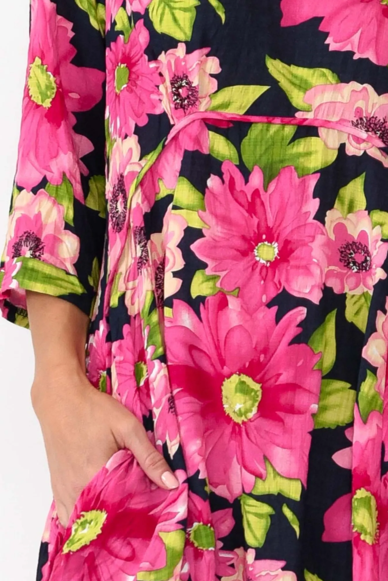 Midi Dresses<Willow Tree Eamon Navy Blossom Midi Dress