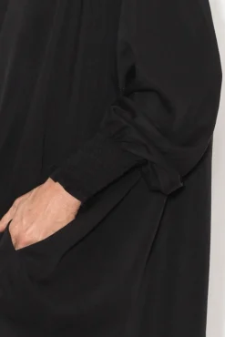 Below Knee Dresses<PQ Elma Black Tencel Shirt Dress