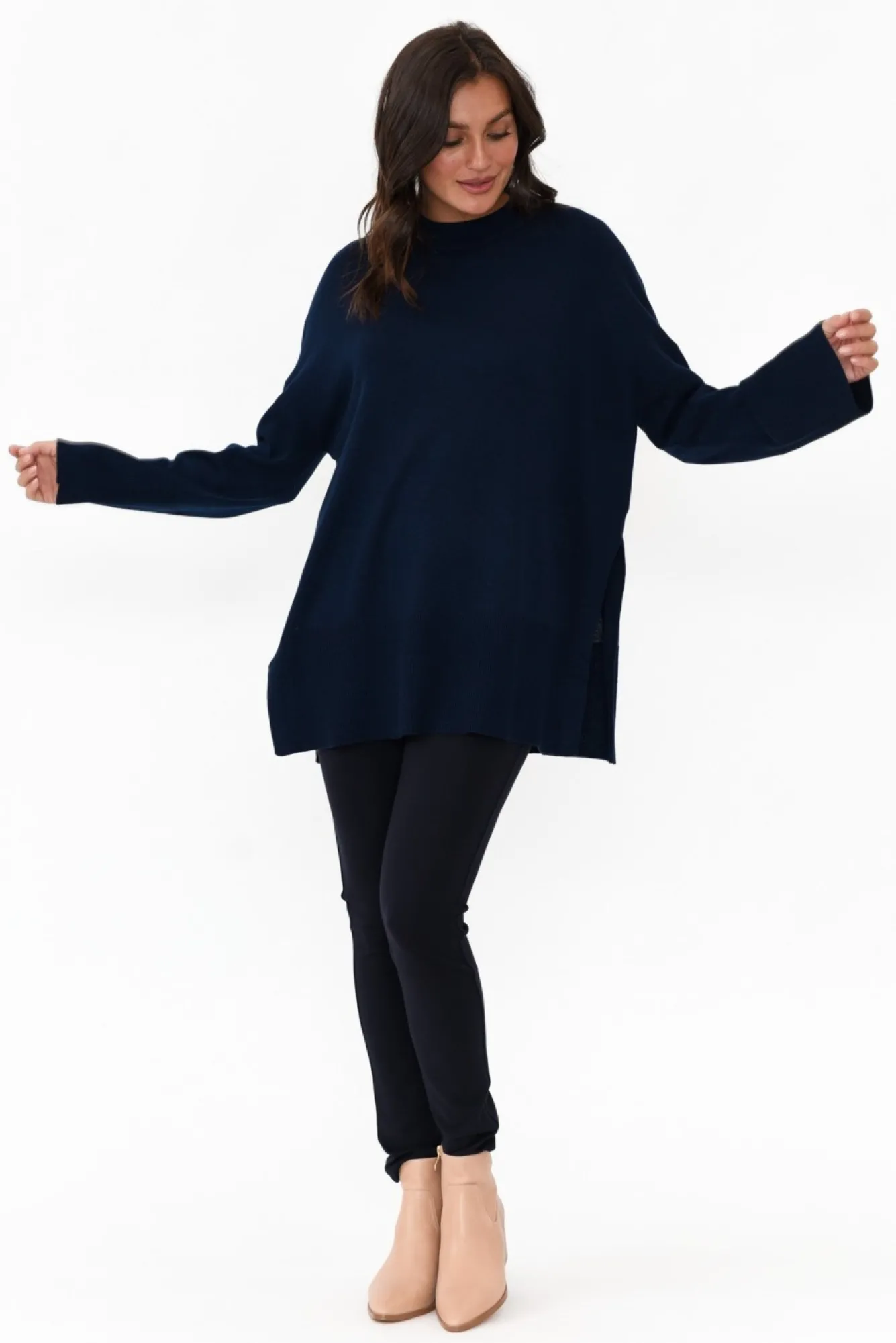 Pants<Tirelli Elsa Navy Winter Ponte Pant