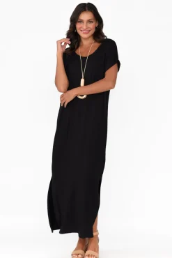 Bamboo Dresses<Bamboo Body Elsie Black Bamboo Dress